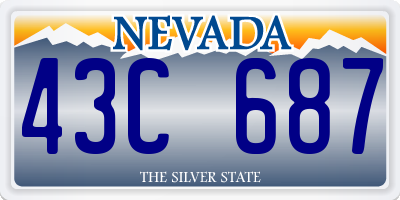 NV license plate 43C687