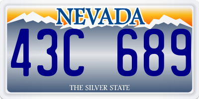 NV license plate 43C689