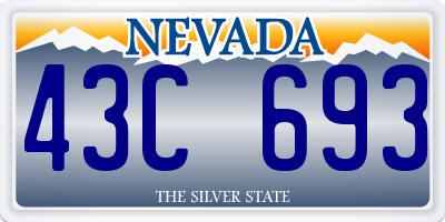 NV license plate 43C693
