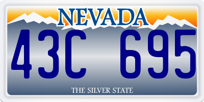 NV license plate 43C695