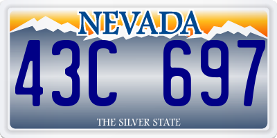NV license plate 43C697