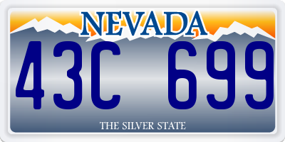 NV license plate 43C699