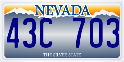 NV license plate 43C703