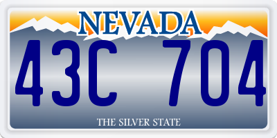 NV license plate 43C704