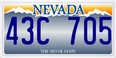 NV license plate 43C705