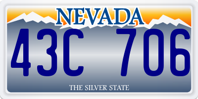 NV license plate 43C706