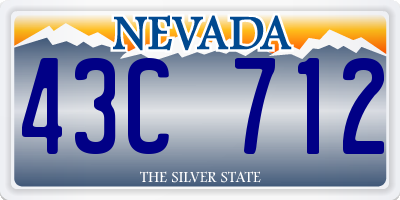 NV license plate 43C712