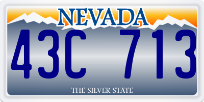 NV license plate 43C713