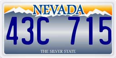 NV license plate 43C715