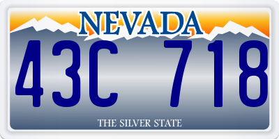 NV license plate 43C718