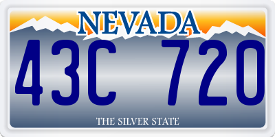 NV license plate 43C720