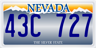 NV license plate 43C727