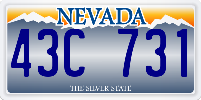 NV license plate 43C731