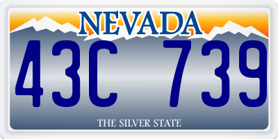 NV license plate 43C739