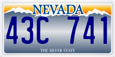 NV license plate 43C741