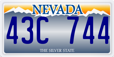 NV license plate 43C744