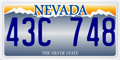 NV license plate 43C748