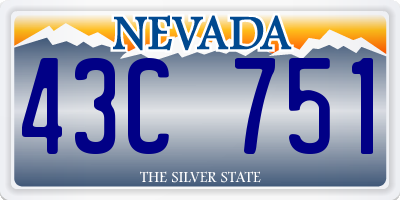 NV license plate 43C751