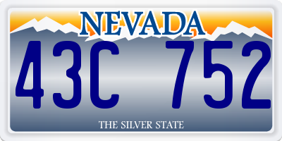 NV license plate 43C752