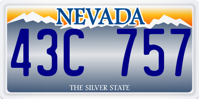 NV license plate 43C757