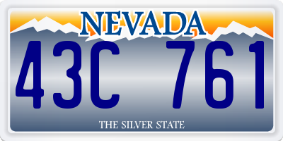 NV license plate 43C761