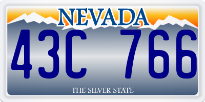 NV license plate 43C766