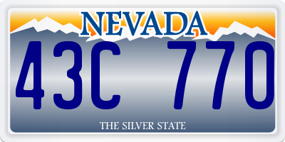 NV license plate 43C770