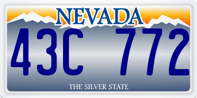 NV license plate 43C772