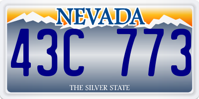 NV license plate 43C773