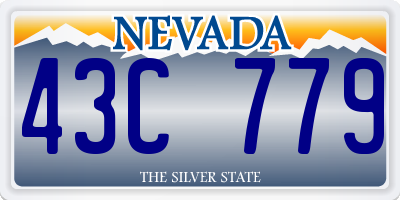 NV license plate 43C779