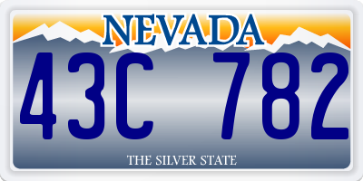 NV license plate 43C782