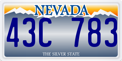 NV license plate 43C783