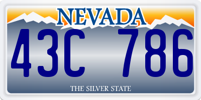 NV license plate 43C786