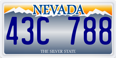 NV license plate 43C788