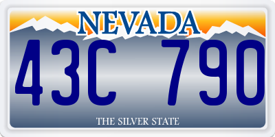 NV license plate 43C790