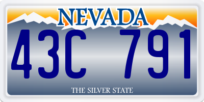 NV license plate 43C791