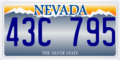 NV license plate 43C795