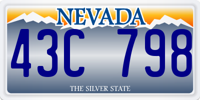 NV license plate 43C798