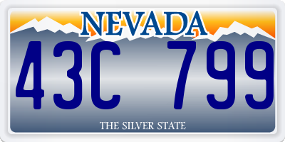 NV license plate 43C799