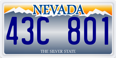 NV license plate 43C801