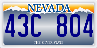 NV license plate 43C804