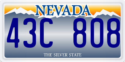 NV license plate 43C808