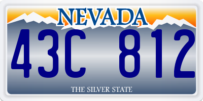 NV license plate 43C812