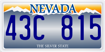NV license plate 43C815