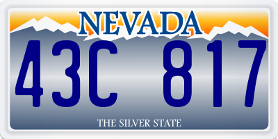 NV license plate 43C817