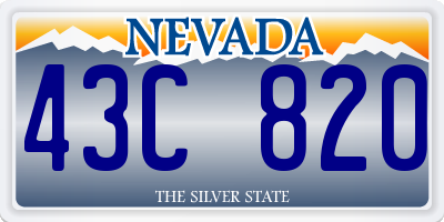 NV license plate 43C820