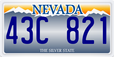 NV license plate 43C821