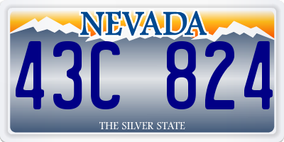 NV license plate 43C824