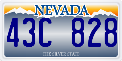 NV license plate 43C828