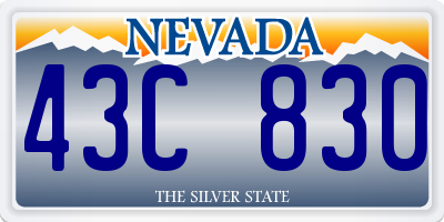 NV license plate 43C830